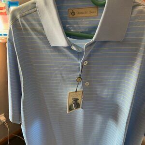 Donald Ross Striped Golf Polo (Medium)